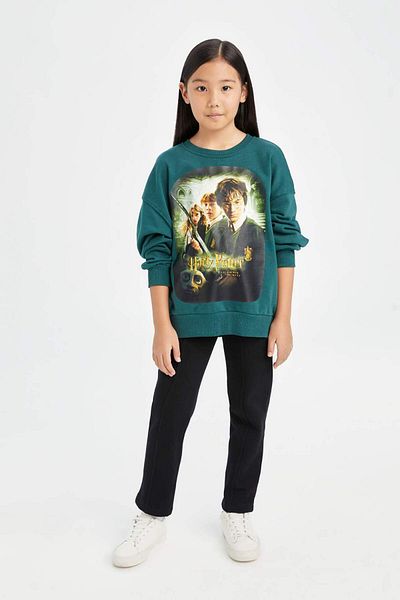 DeFacto Girls' Harry Potter Oversize Wide Fit Crew Neck Sweatshirt D3860A824Au