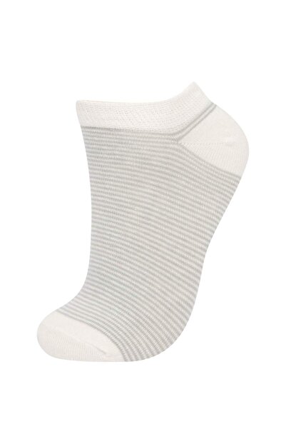 DeFacto Women's 3-Piece Cotton Booties Socks D1018Axns