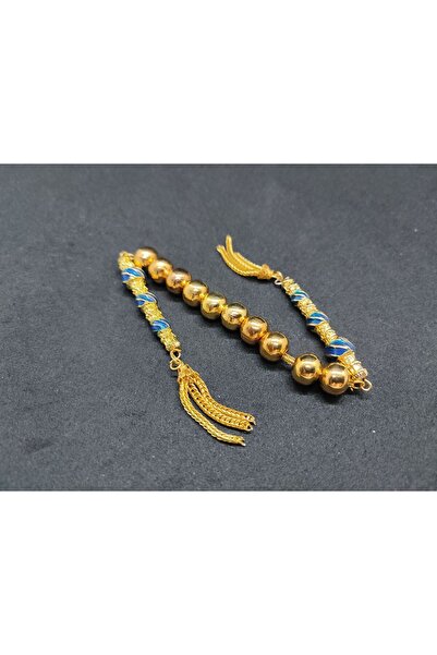 İskeçe Tesbih Düşük Ayar Gümüş Tesbih Çift Parça Nakkaş İmame Zaza Model Sert...