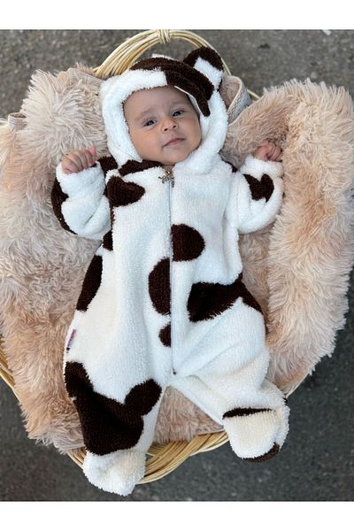 Bebesev Welsoft Plush Unisex Zippered Printed Winter Baby Sleeping Bag Baby Rompers Kids Jumpsuit