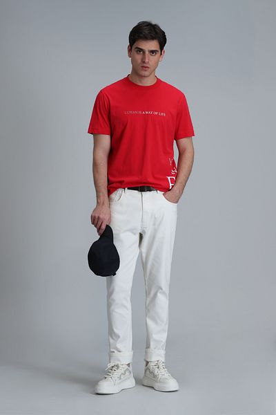 Lufian Tricou roșu cu model grafic Potter