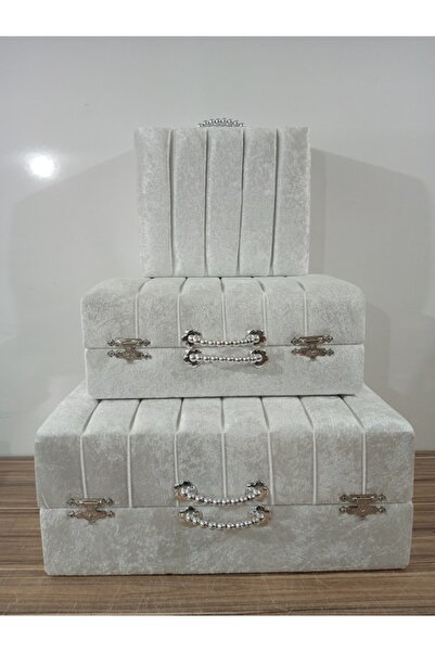 Hasret Çeyiz Sandık Gelin Damat Bavul Çanta Hurç Çeyiz Sandığı 3lü 0557