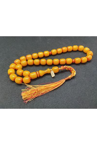 İskeçe Exclusive Osama Omari Master Artifact 50 de ani Roșu Imame Inclined German Faturan Tasbih Certified 8002