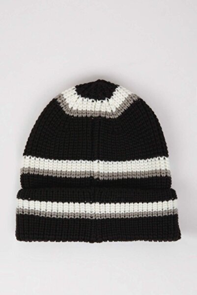 DeFacto Eșarfă de tricotaj din 2 piese imprimată cu etichetă pentru băiat C8523AX24WN