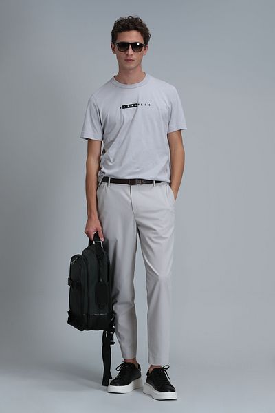Lufian Modern Graphic Kane T-Shirt - Stone Color