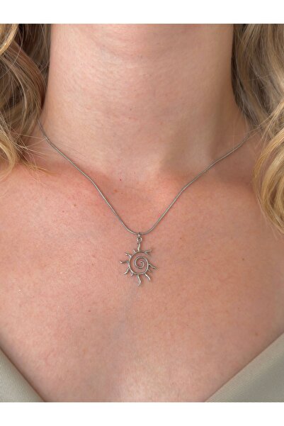 h&b design jewel Silver Güneş Kolye