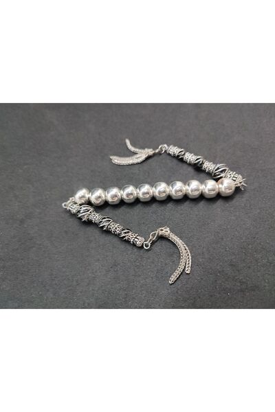 İskeçe Tesbih Срібний чотник з низьким налаштуванням, дві частини, з різьблен...