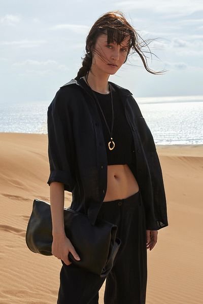Lufian سترة نسائية من Angel باللون الأسود