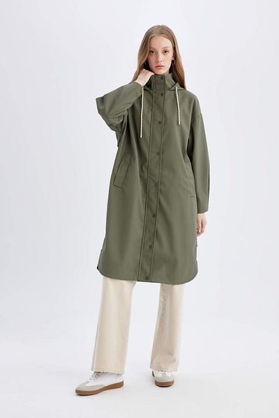 DeFacto Relax Fit Hooded Waterproof Raincoat