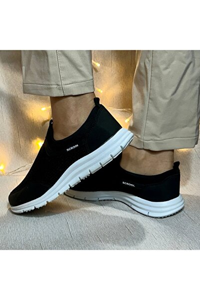 Scrooll Fileli Günlük Rahat Slip-On Spor Ayakkabı