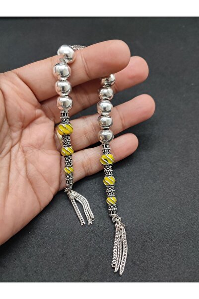 İskeçe Exclusive Low Price Sterling Silver Prayer Beads Double Piece Nakkaş İmame Zaza Model Certified 8699
