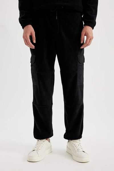 DeFacto Pantaloni de sport din lână cu croiala normală, cu buzunar cargo cu talie elastică A7040AX24AU