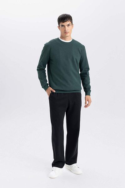 DeFacto Φούτερ με κανονική εφαρμογή Crew Neck Jacquard D5394ax24au