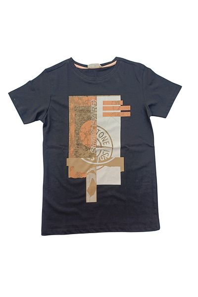 Çikoby Boy's T-Shirt Digital Printed Black