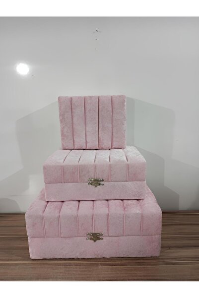 Hasret Çeyiz Sandık Gelin Damat Bavul Çanta Hurç Çeyiz Sandığı 3lü 0564