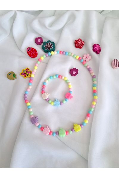 İPAR AKSESUAR Girl's Necklace and Bracelet Set