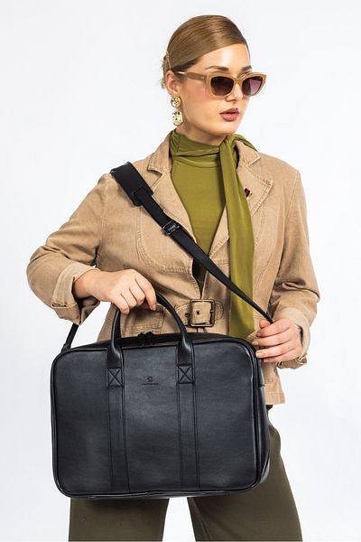 Necati Çanta Куфарче за лаптоп Macbook Органайзер 15,6" и 16" Черен