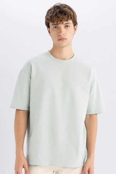 DeFacto Boxy Fit Crew Neck Cotton Short Sleeve Basic Plain T-Shirt 3193143