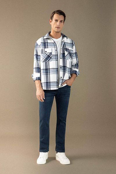 DeFacto Stil Lumberjack - Cămașă cu mânecă lungă din flanel din bumbac Z0639az24au