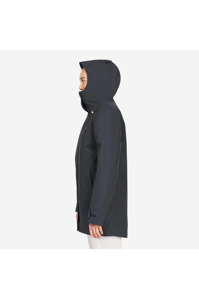 Decathlon Tribord Women's Wind-Resistant Sailing Raincoat - Dark Gray - Sailing 500