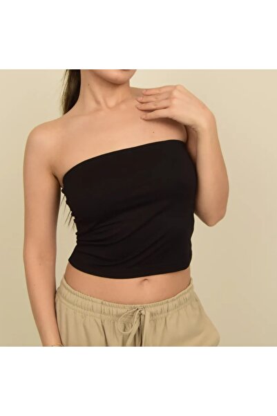 CARABO MODA بلوزة نسائية بدون حمالات بلوزة قصيرة بدون حمالات بدون حمالات