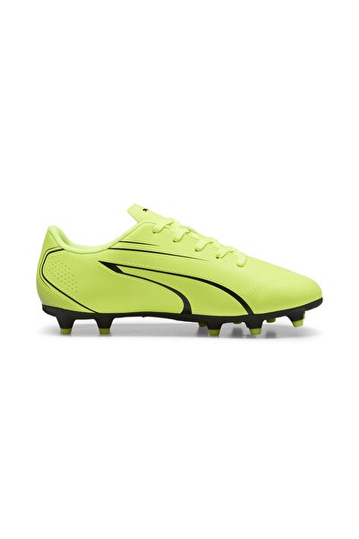 Puma Children's Football Boots / Football Shoes - Vitoria Fg/Ag Jr-Electric Lime-Puma Black