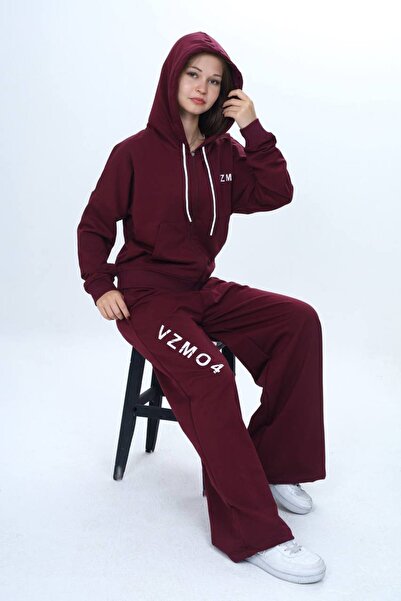 Joui Co Trend Girl's 100% Cotton Hooded Zippered Tracksuit Set-309