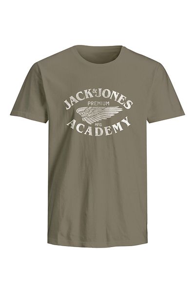 Jack & Jones Tricou cu imprimeu cu logo cu decolteu