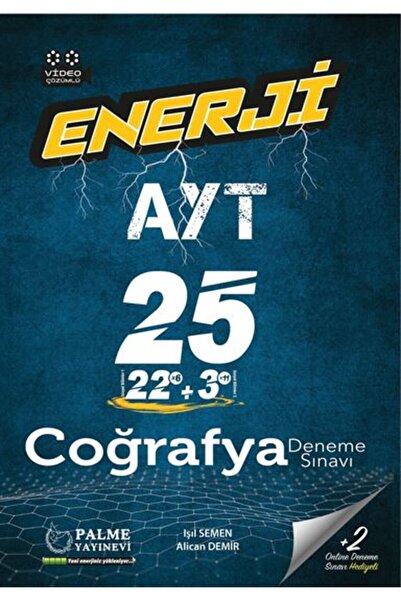 Palme Yayınevi Palme Ayt Enerji Coğrafya Deneme Sınavı