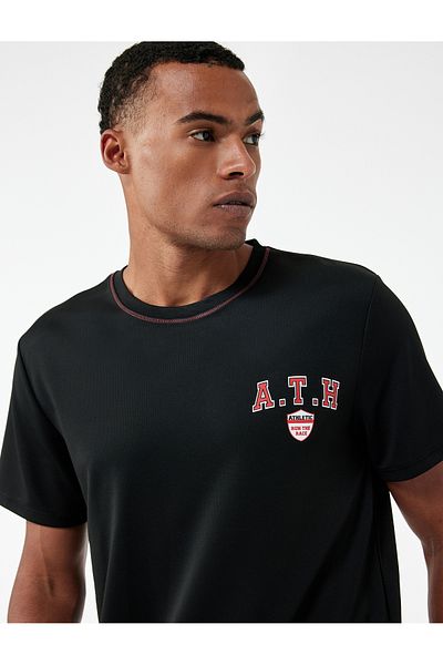 Koton Short Sleeve Regular Fit Crew Neck Printed Sports T-Shirt