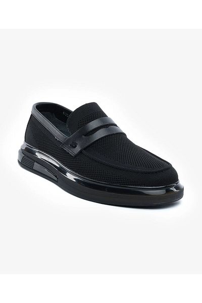 Greyder Ανδρικά Μαύρα Παπούτσια Loafer από Γνήσιο Δέρμα 5Y1UA62598
