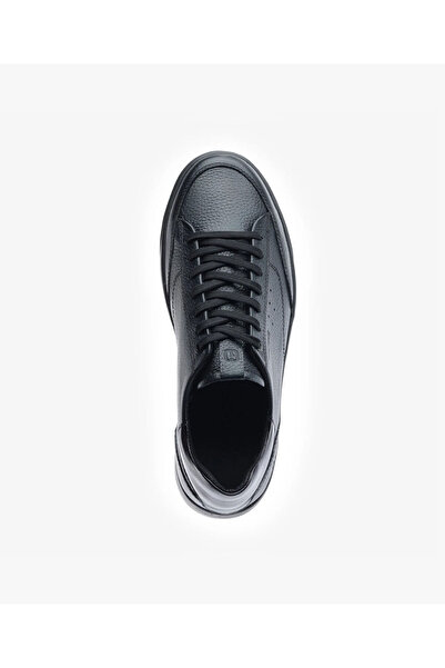 Greyder Erkek Siyah Hakiki Deri Sneaker Ayakkabı 5Y1CA64676