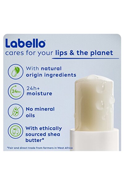 LABELLO Original Lip Balm with Shea Butter – Moisturising Lip Care 4.8g Stick