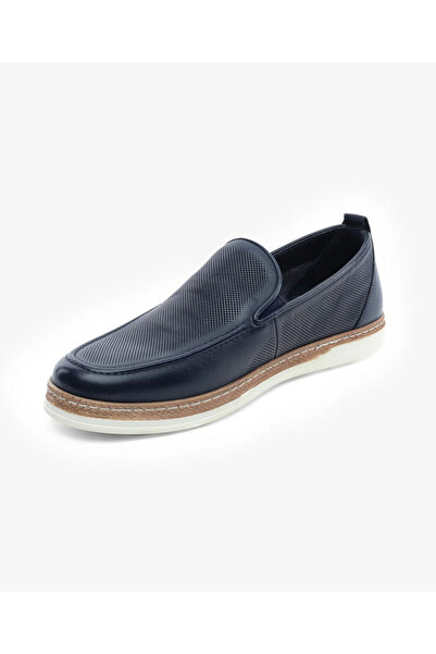 Greyder Erkek Lacivert Hakiki Deri Casual Ayakkabı 5Y1UA62624