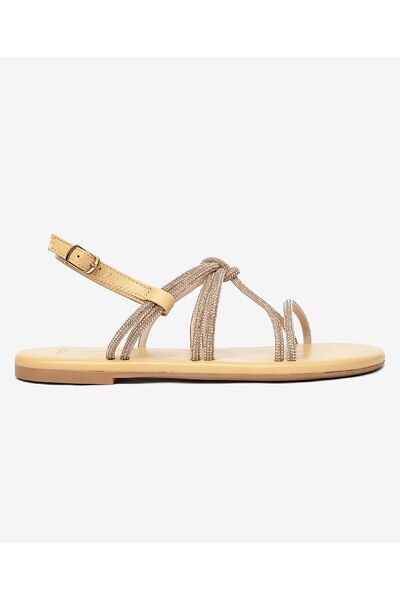 Greyder Kadın Pembe Taşlı Hakiki Deri Sandalet 4Y2WS59102