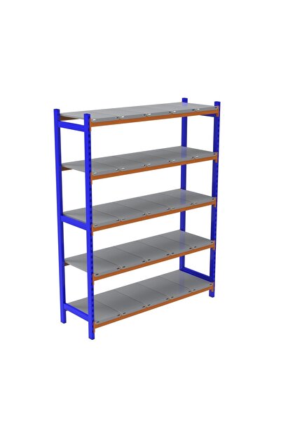 RafBurada 5 Katlı Depo Rafı - 150-300 Kg Taşıma Kapasiteli Hafif Rack Raf 60x180x200 Cm