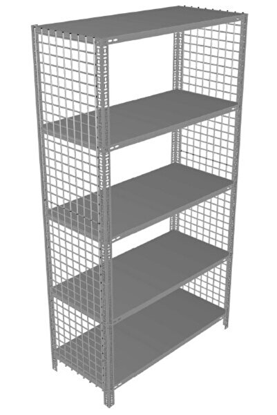 RafBurada 5 Katlı Beyaz 43x75-150 Cm Renkli Tel Kafes Çelik Raf. Dekoratif Raf
