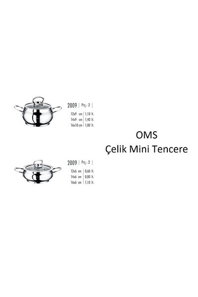 OMS Mini Steel Pot 12x9cm