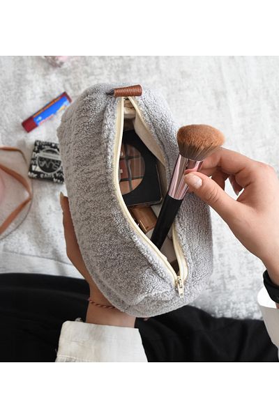 Özgüner Oyuncak Set de geanți de machiaj din pluș Pabtex - Geantă cosmetică practică și elegantă pentru femei