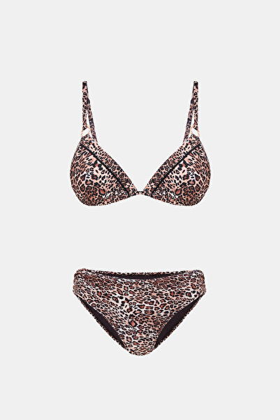 Amarelle Capetown Leopar Desenli Dolgusuz Toparlayıcı Bikini Takım