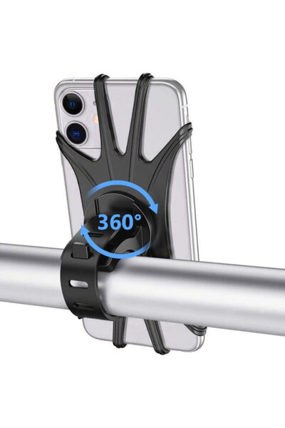 Mercaton Suport universal din silicon pentru Telefoane cu Display pana la 8&#8243;, Flexibil, Montaj pe Ghido