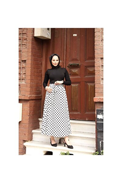 VELLICHOR Пола Мевлана с колан, черно-бяла