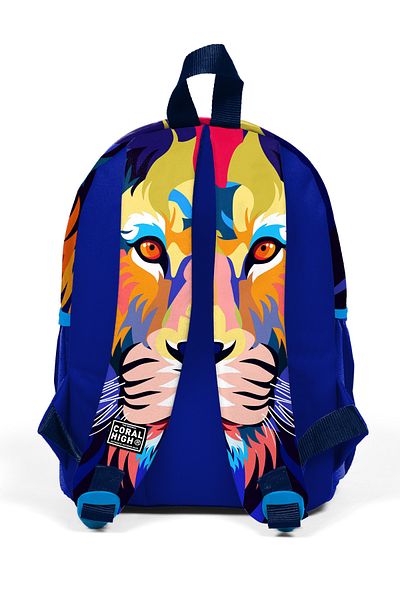 Coral High Rucsac Little Nest Bleumarin Saks Lion Model Două Compartimente 23541