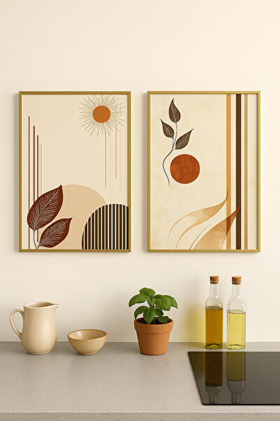 seninürünün Soliva - Μοντέρνος πίνακας 2 τεμαχίων με μεταλλικό πλαίσιο από χρ...