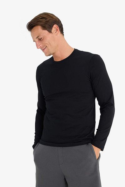 DeFacto Slim Fit Slim Fit с кругло деколте Основно плътно спално облекло с дълъг ръкав Z2771Az24Au
