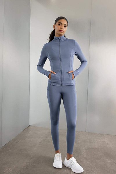 DeFacto Спортен кардиган с цип DeFactoFit Slim Fit C9409AX24AU