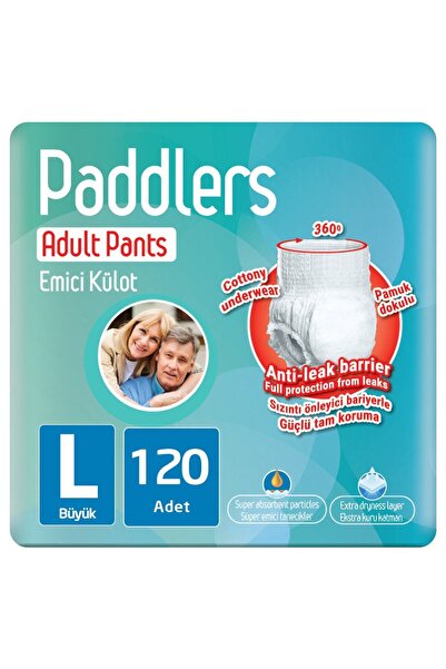 Paddlers Yetişkin Hasta Emici Külot Bez Large 120 Adet