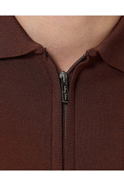 ANTHONY JACKSON Men's Fit Zippered Knitwear Polo T-Shirt Stefano