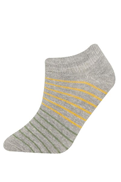 DeFacto Boy's 3-Piece Cotton Striped Booties Socks C8020A8Ns