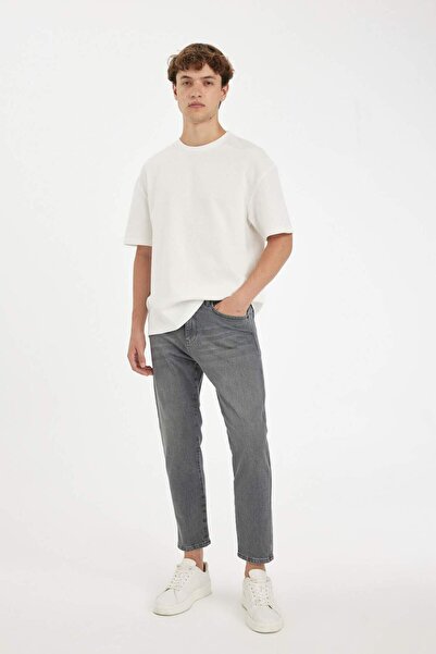 DeFacto Slim Cropped Fit Dar Kalıp Normal Bel Dar Paça Jean Pantolon D5866AX24AU